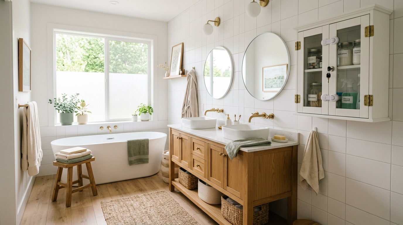Bathroom Cabinet Locks: Keeping Medications and Cleaners Away from Baby