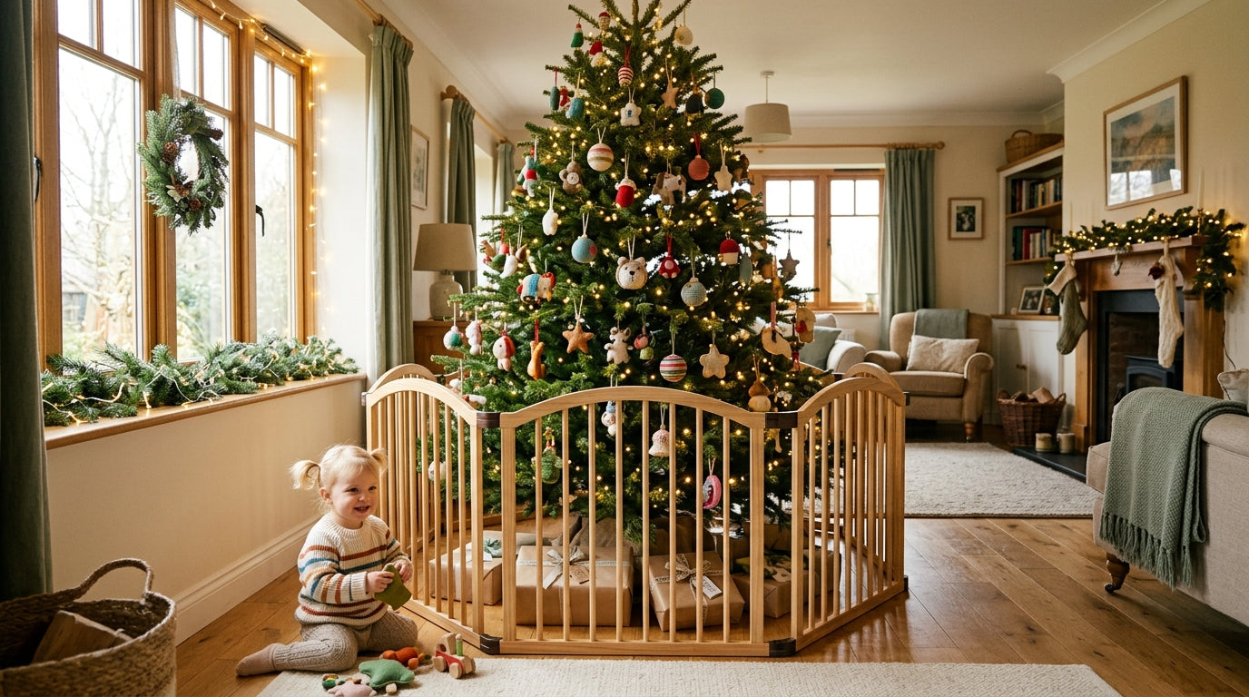 Christmas Tree Baby Proofing: Lights Ornaments and Tree Stability