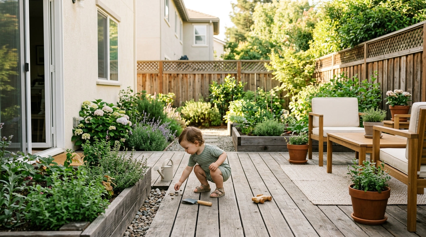 How to Baby Proof Your Outdoor Spaces: Yard Patio Deck and Garden