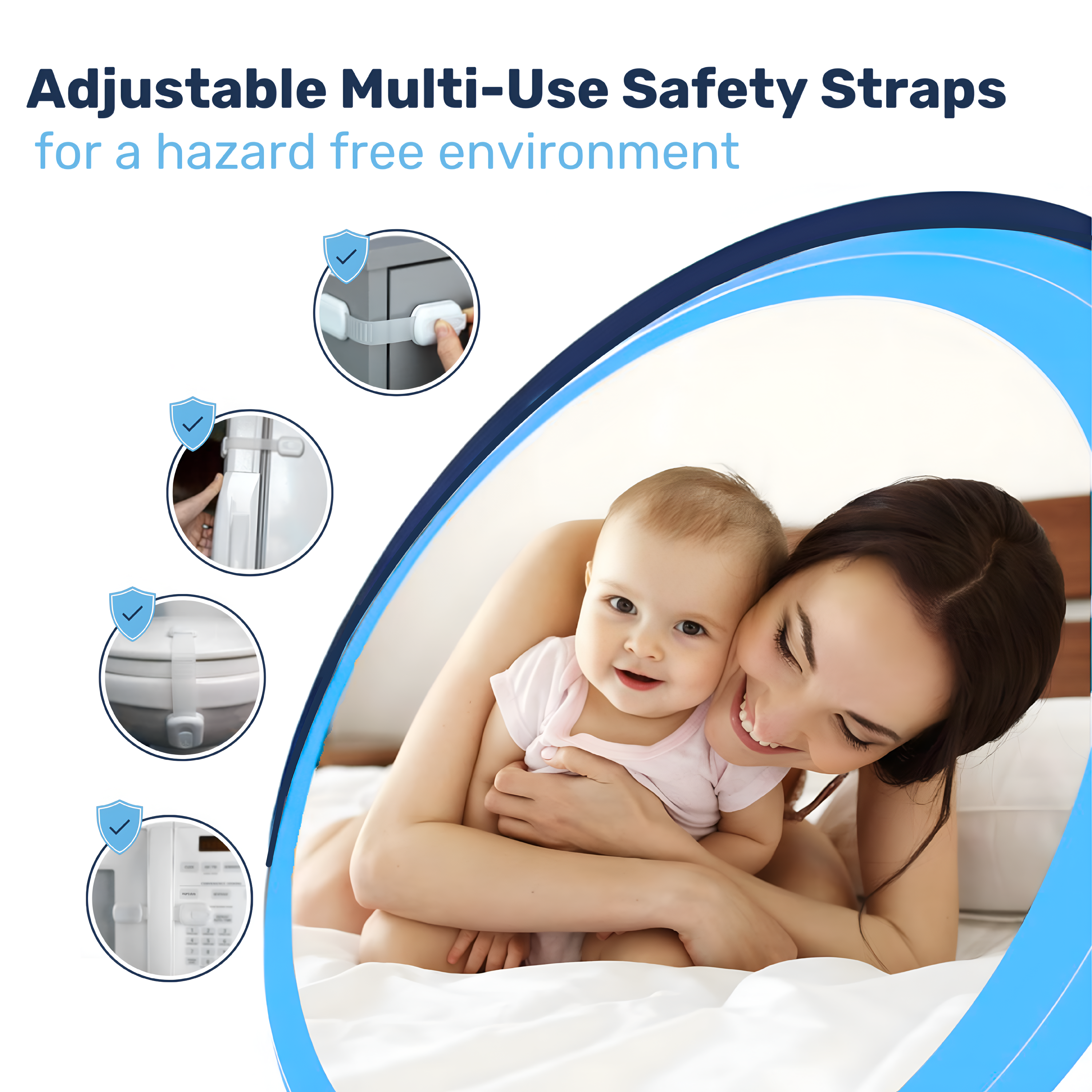 Baby Proof Me | Adjustable White Safety Strap Lock