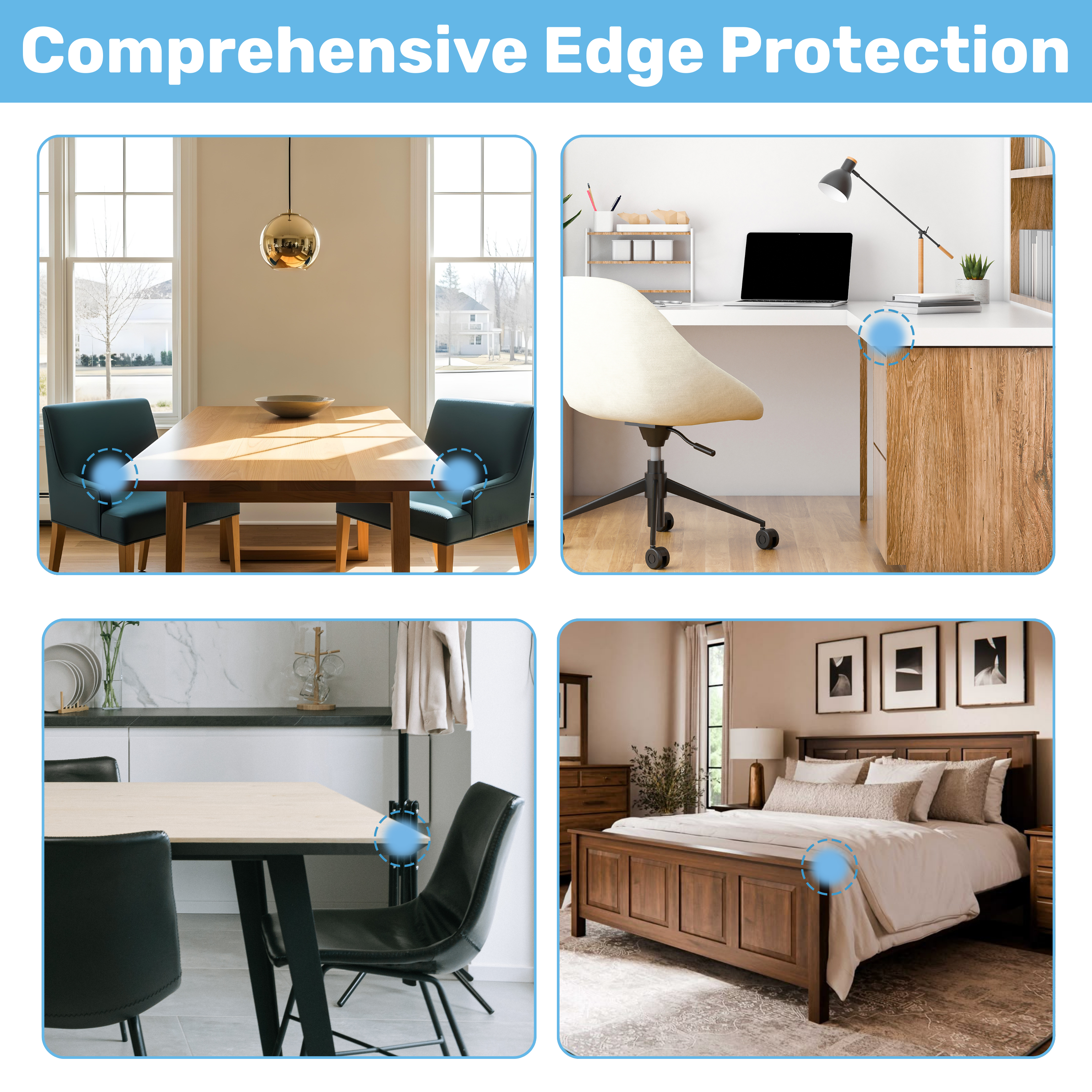 Baby Proof Me | Large TPE Safety Corner Protectors (12 Pack)