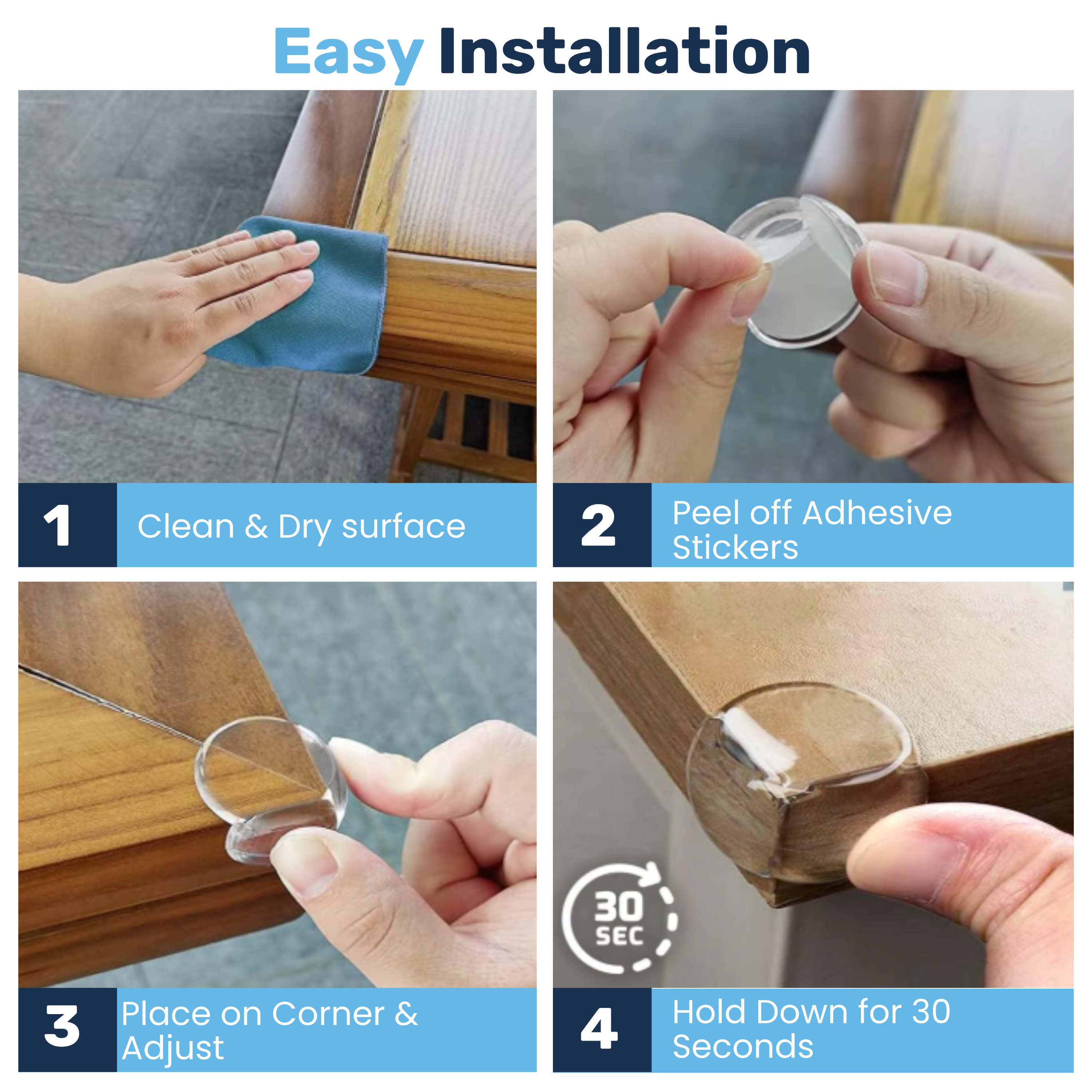 Baby Proof Me | Clear Table & Counter Corner Protectors