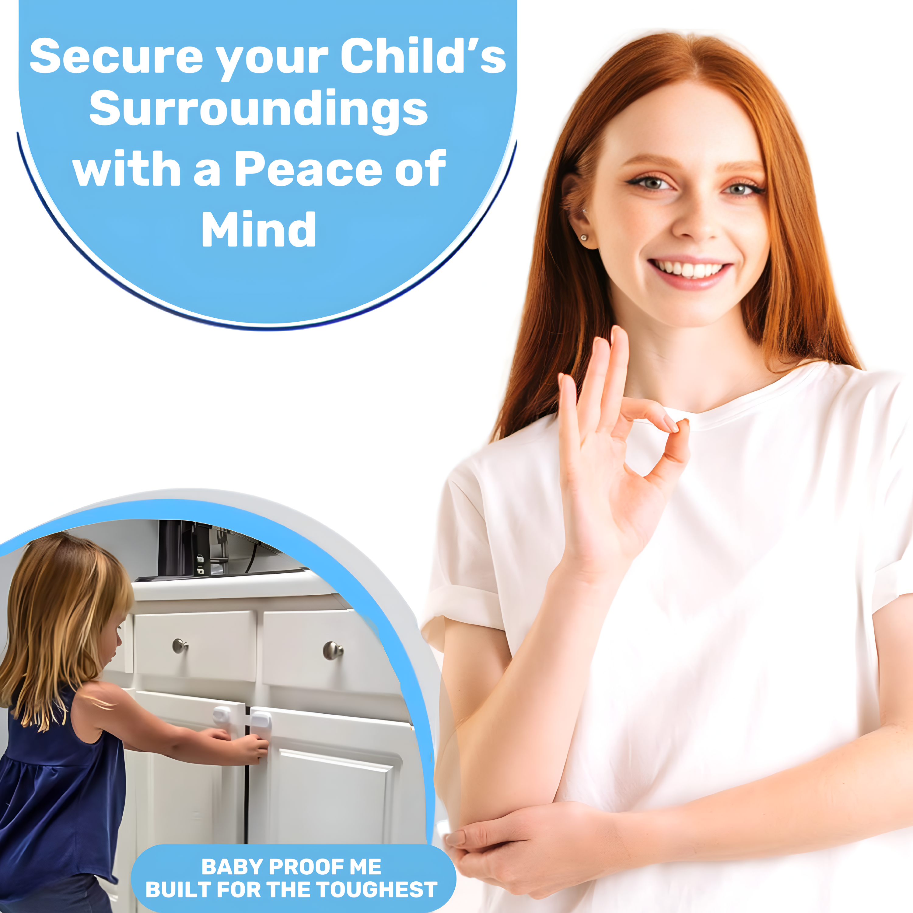 Baby Proof Me | Adjustable White Safety Strap Lock