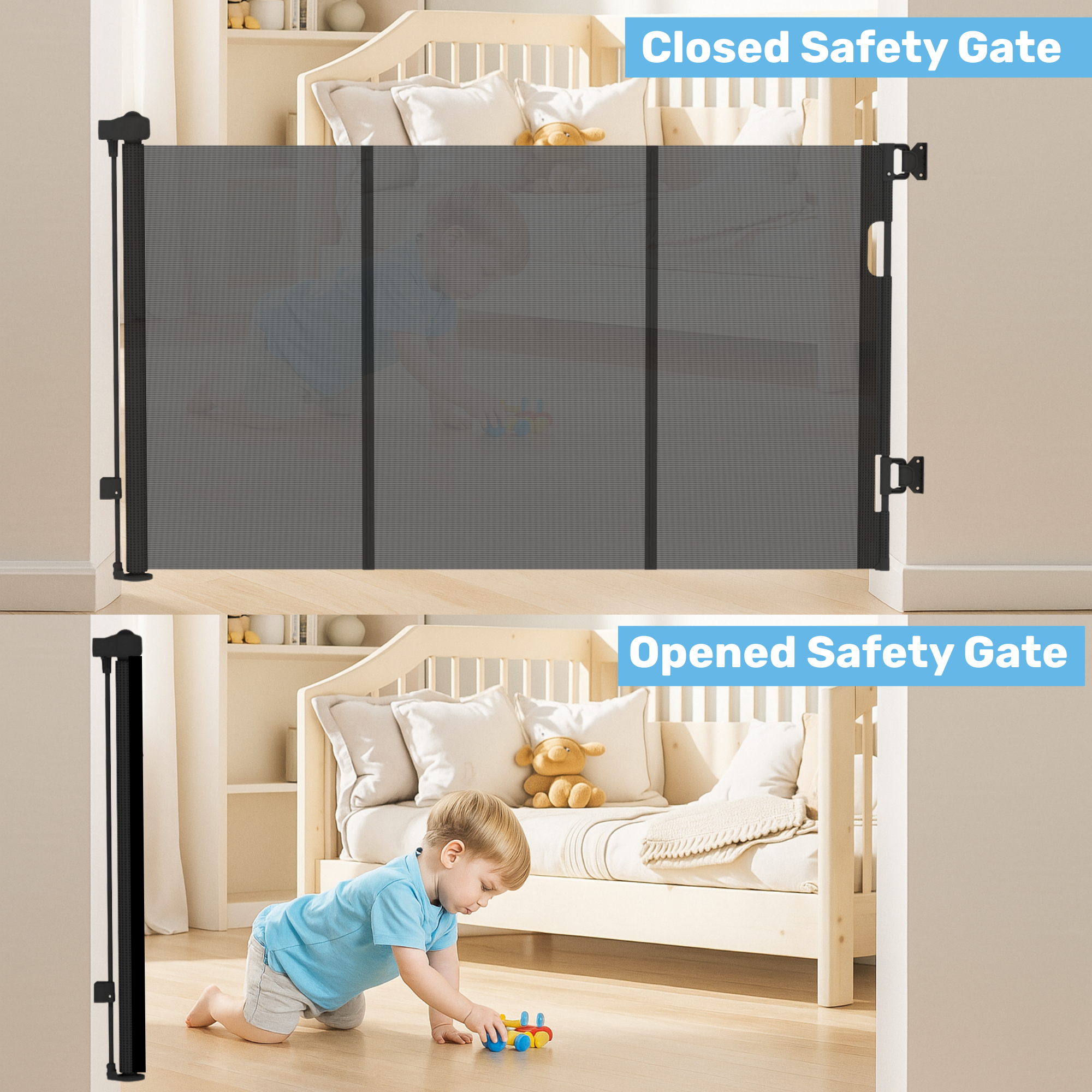 Baby Proof Me | Mesh Retractable Baby Safety Gate