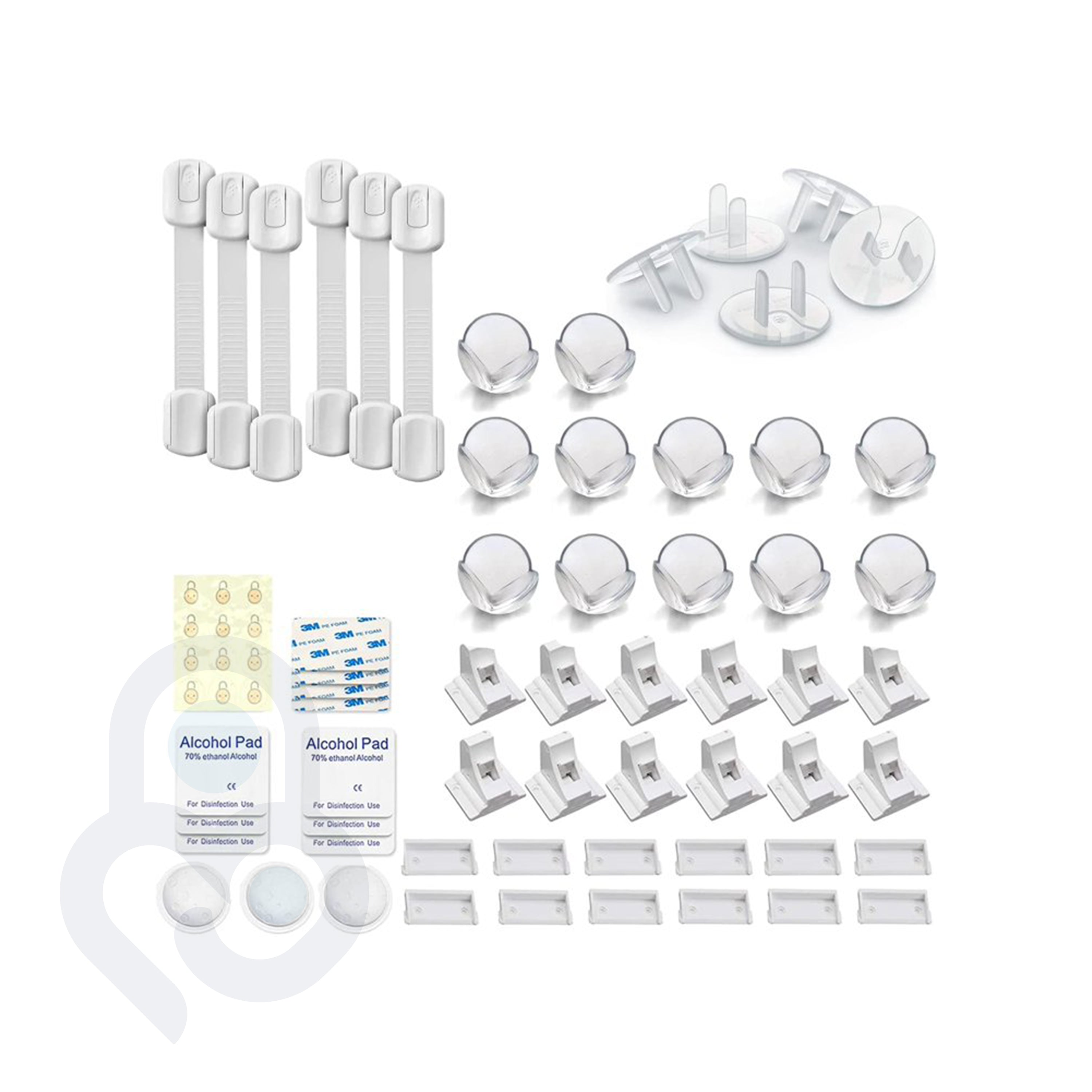 Baby Proof Me | "Home Duo" Safety Kit – 6 Safety Strap Locks & 12 Magnetic Cabinet Locks For Child Safety