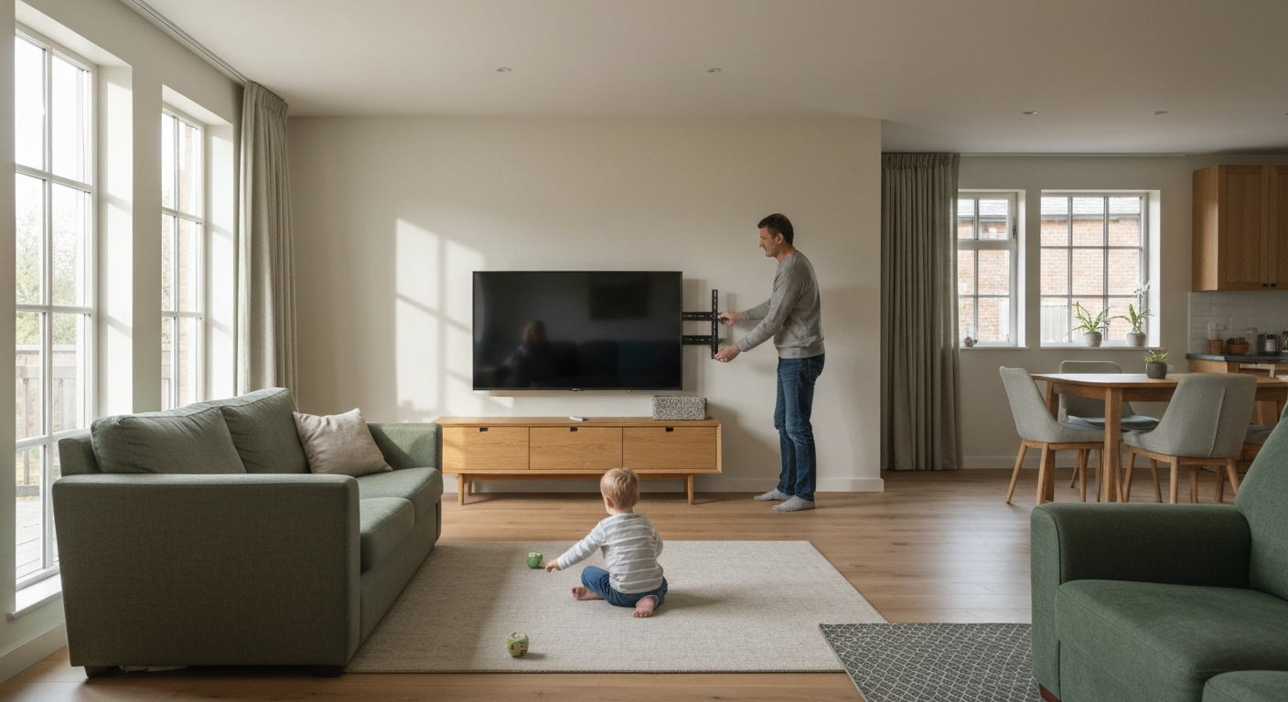 Baby Proof Your TV: Wall Mounting and Furniture Anchoring Made Simple