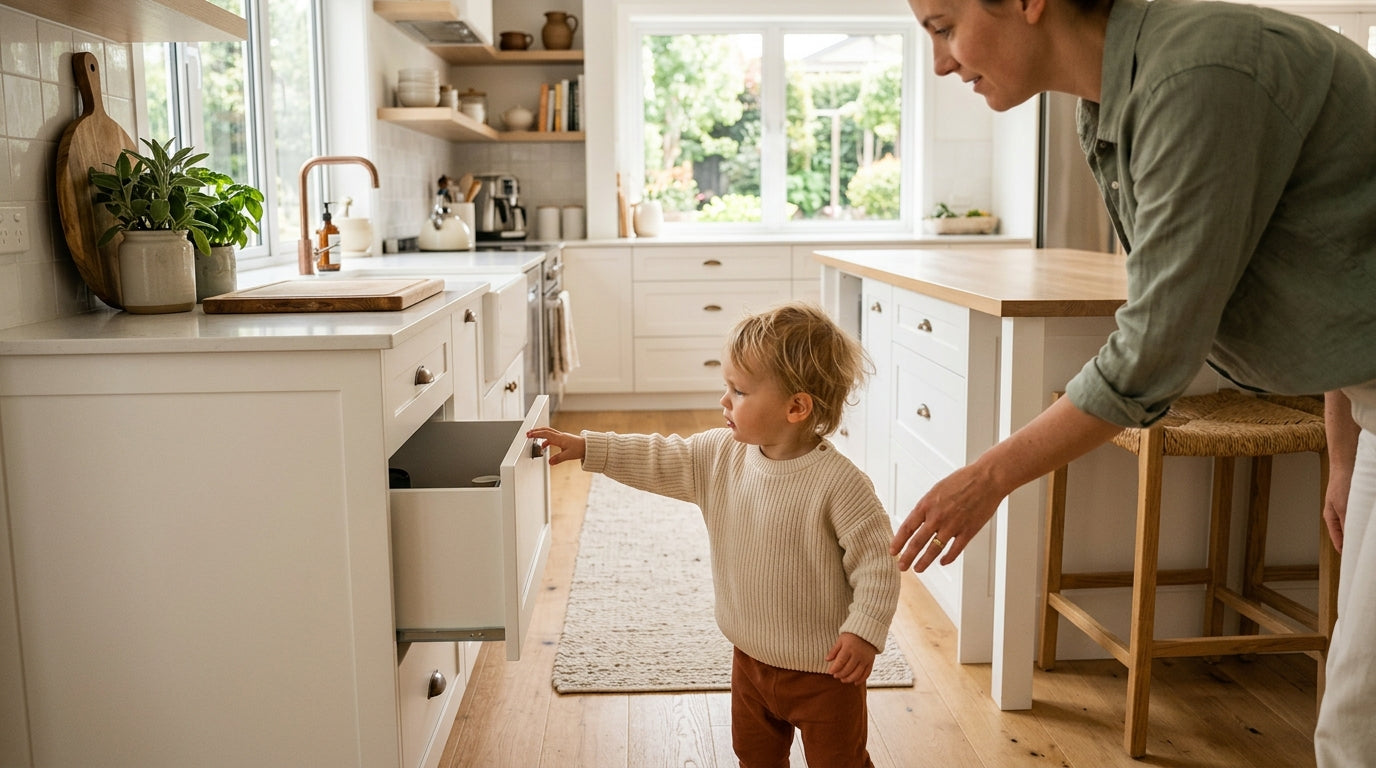 Baby Proofing Kitchen Drawers: Sharp Objects and Heavy Pans