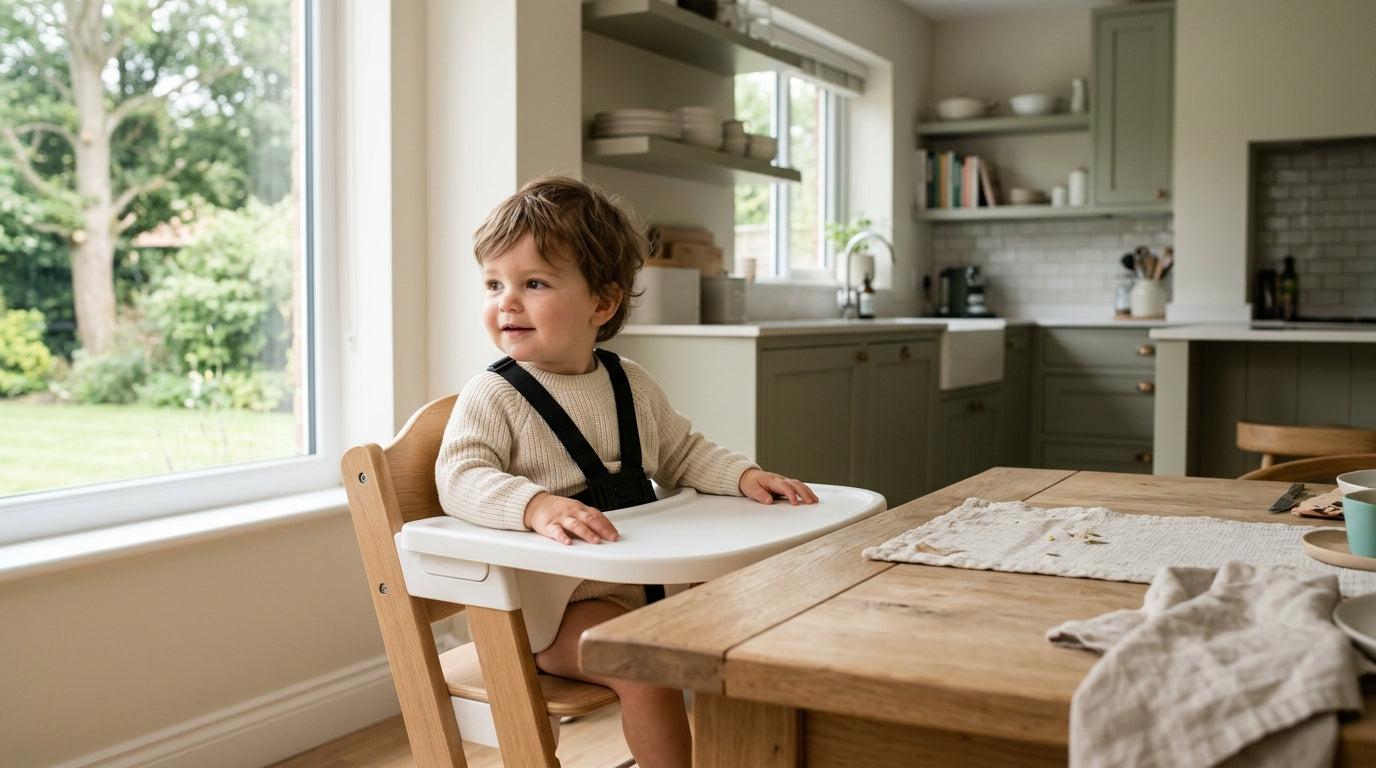 High Chair Safety in the Dining Room: Straps Placement and Cleaning