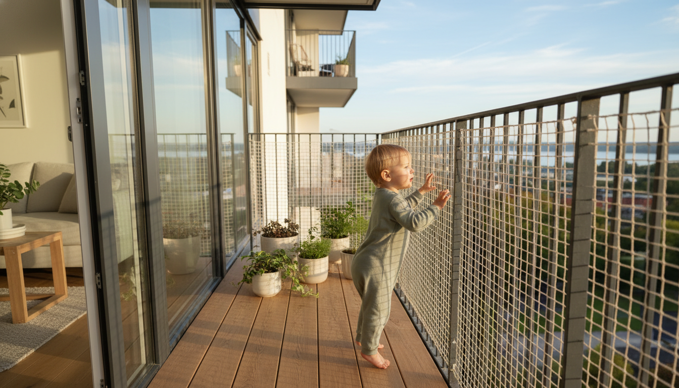 How to Baby Proof a Balcony: Netting Guards and Rail Spacers