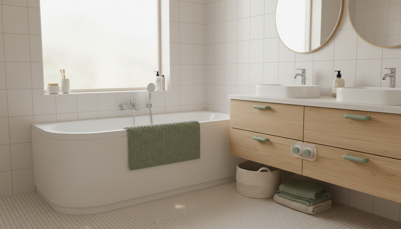 How to Baby Proof a Bathroom: Toilet Locks Tub Mats and Cabinet Safety