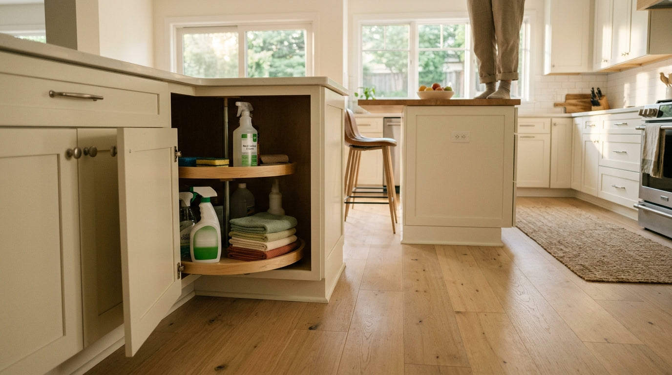 How to Baby Proof a Lazy Susan Cabinet