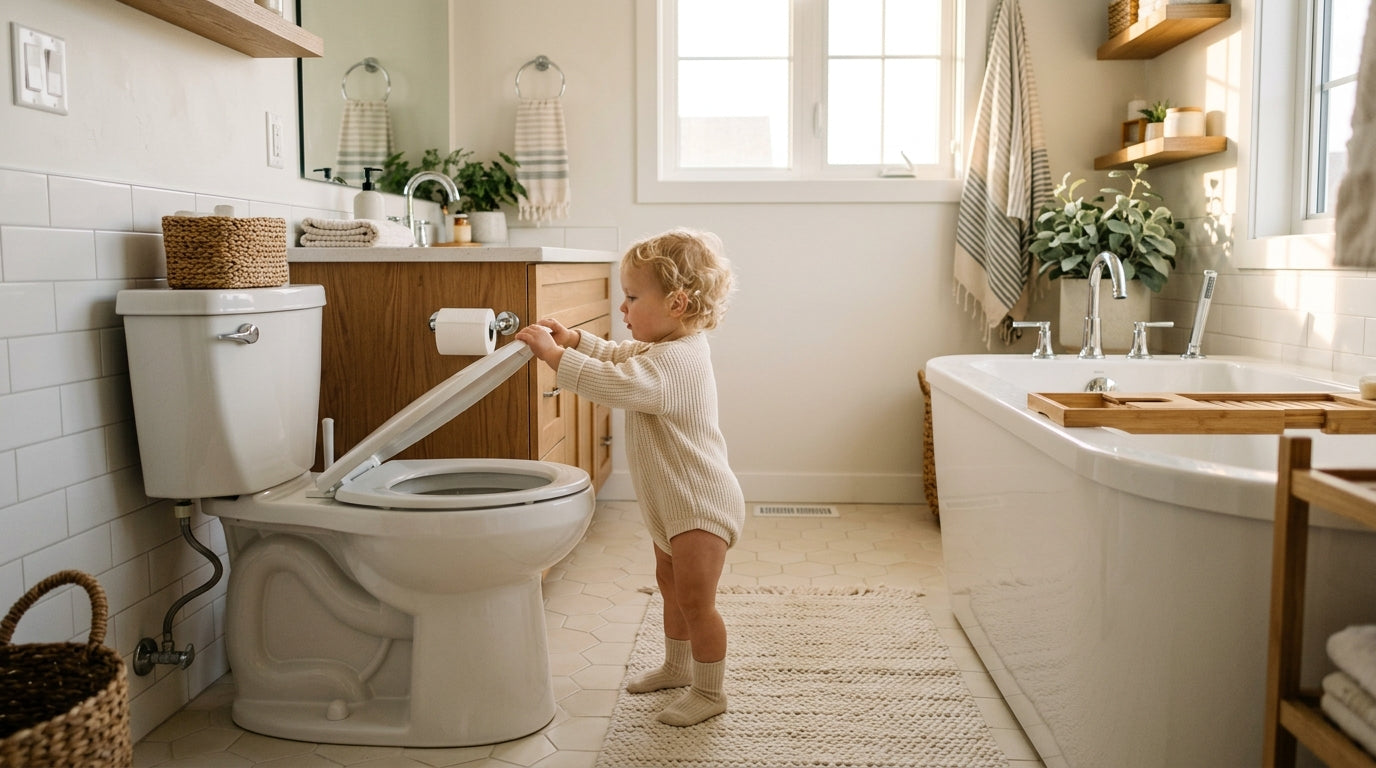How to Baby Proof a Toilet: Lid Locks Seat Straps and Bathroom Rules