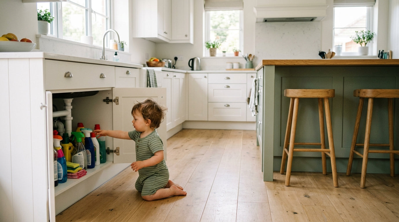 How to Baby Proof Under the Kitchen Sink: Chemicals and Pipes