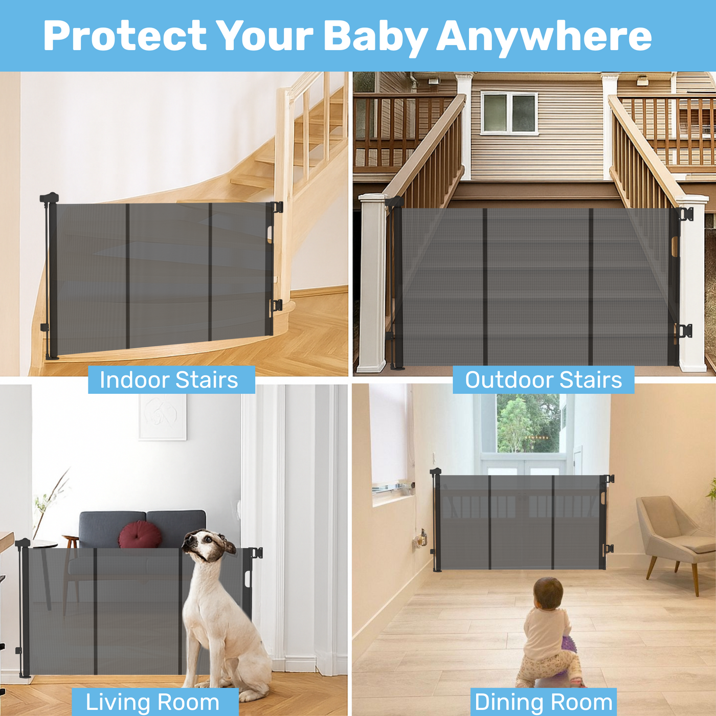 Retractable Baby Safety Gate