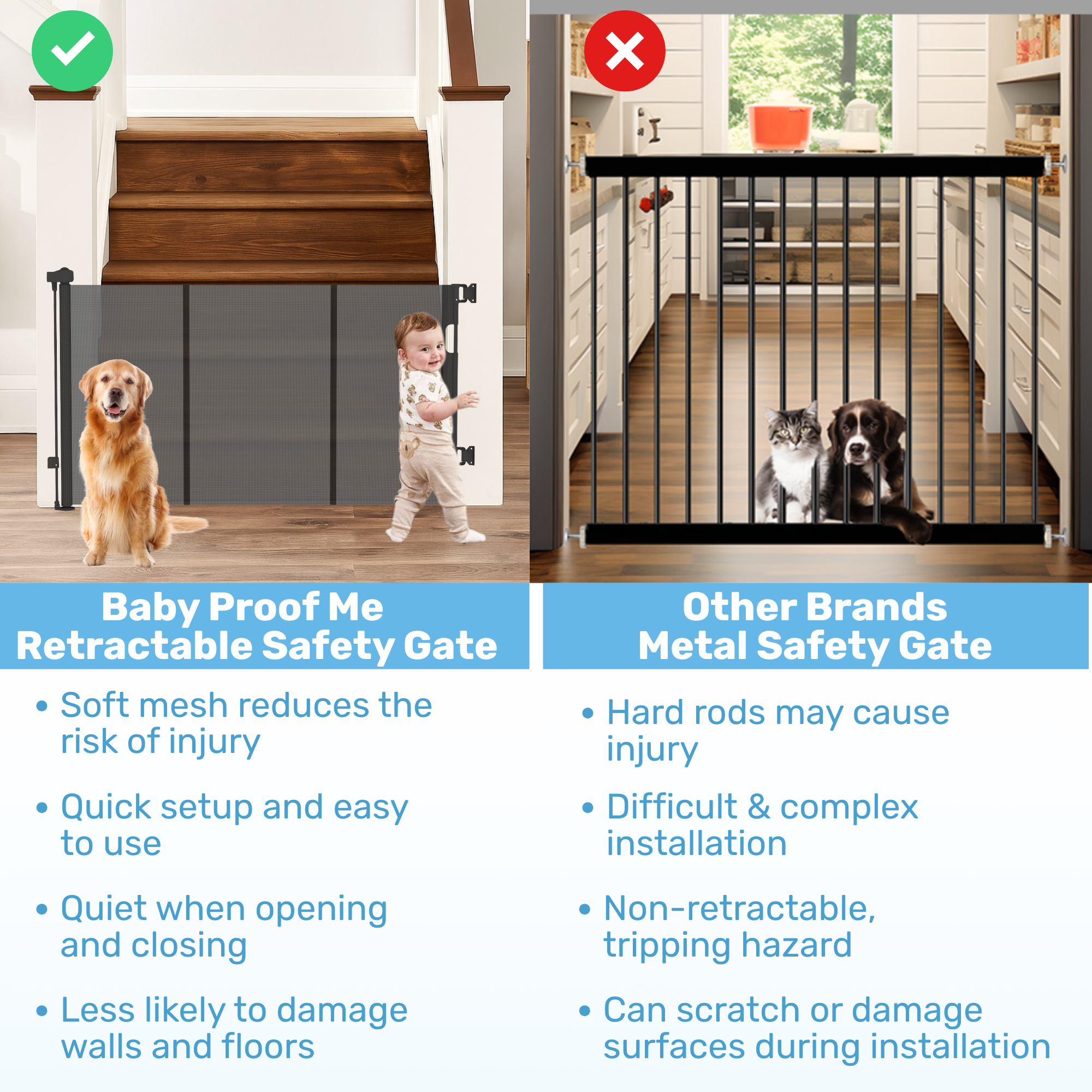 Baby Proof Me | Mesh Retractable Baby Safety Gate