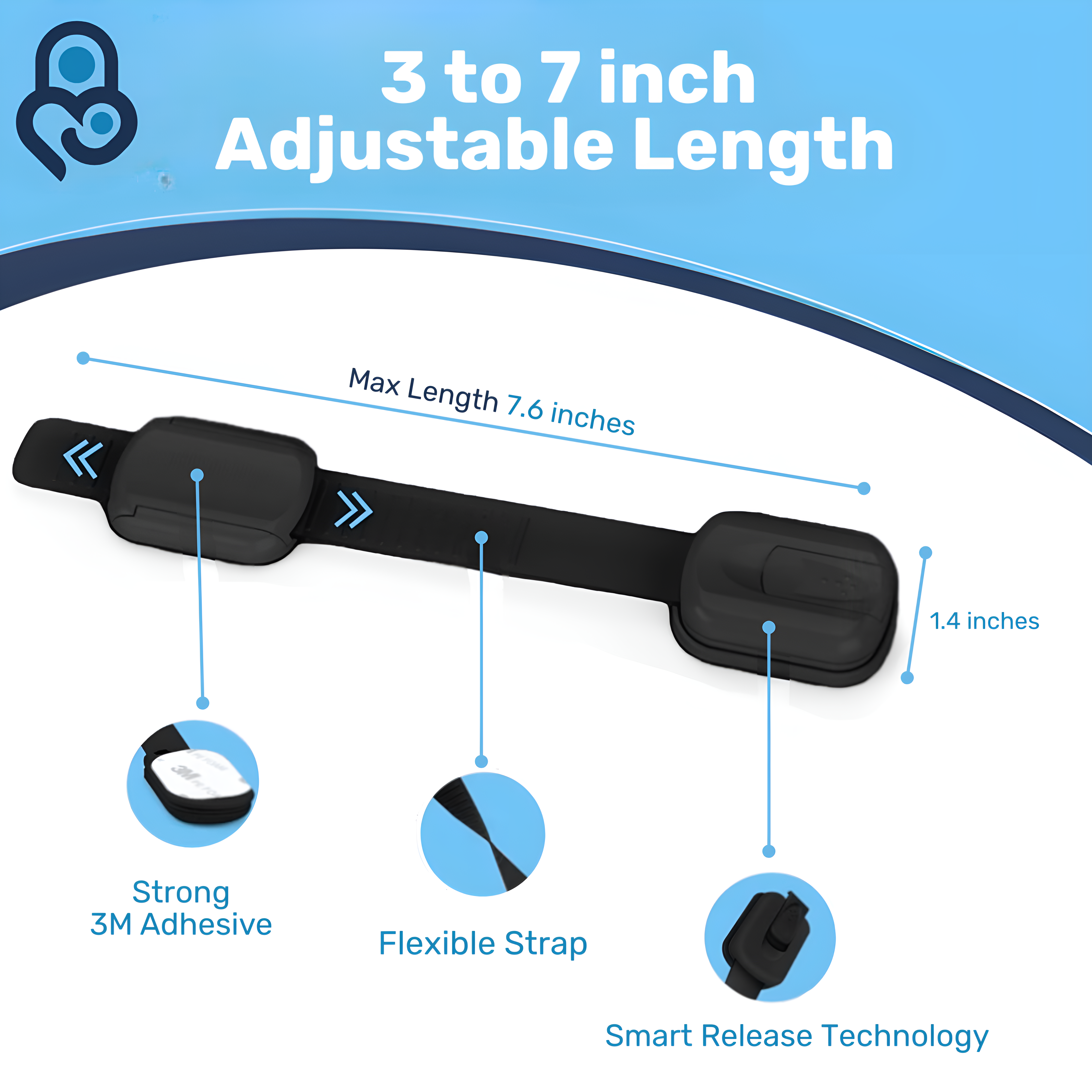 Baby Proof Me | Adjustable Black Safety Strap Lock