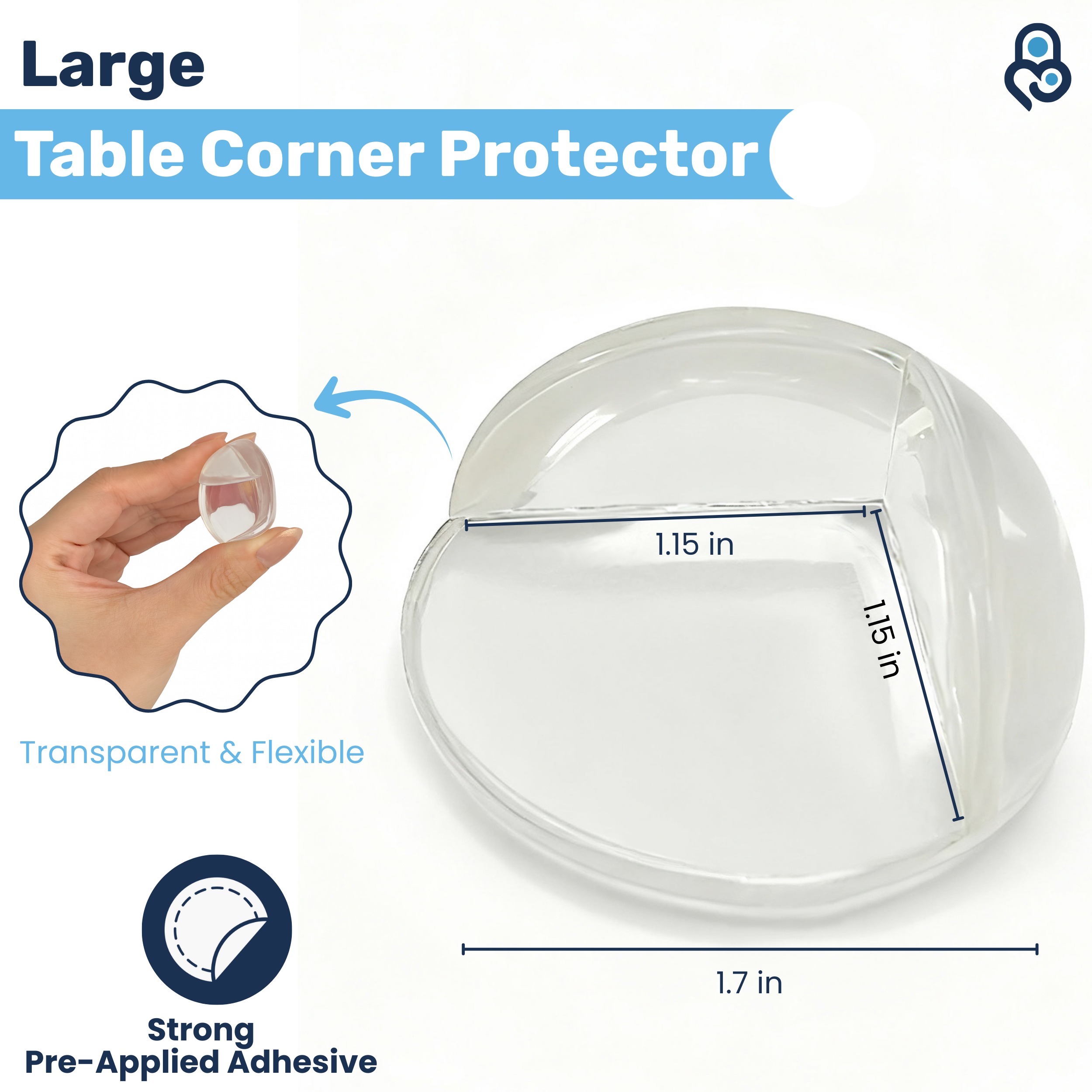 Baby Proof Me | Large TPE Safety Corner Protectors (12 Pack)