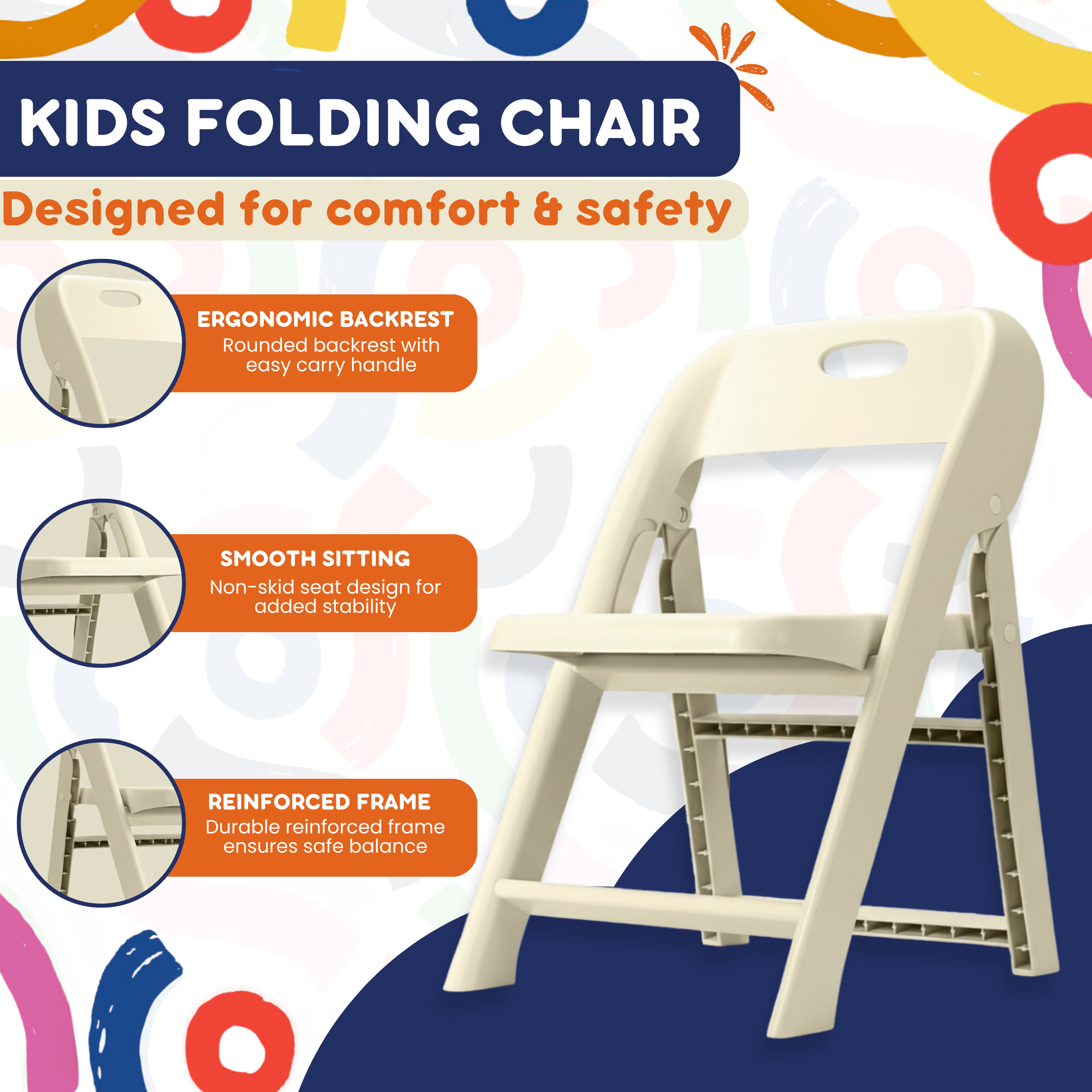 Giggle & Play | Kids Folding Chair  (2 Pack)