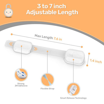 Baby Proof Me - Bundle with 12 Magnetic Cabinet Locks 6 Safety Strap Locks & 24 Outlet Plug Covers