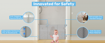 Baby Proof Me | Mesh Retractable Baby Safety Gate