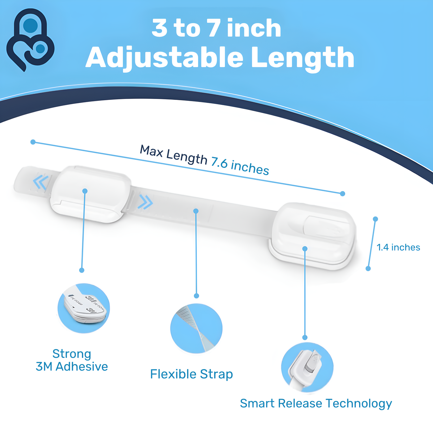 Baby Proof Me | Adjustable Safety Strap - White