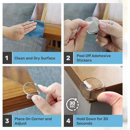 Baby Proof Me | "Bump Defender" Safety Kit – 12 Corner Protectors, 6 Safety Strap Locks, & 24 Outlet Covers For Child Safety