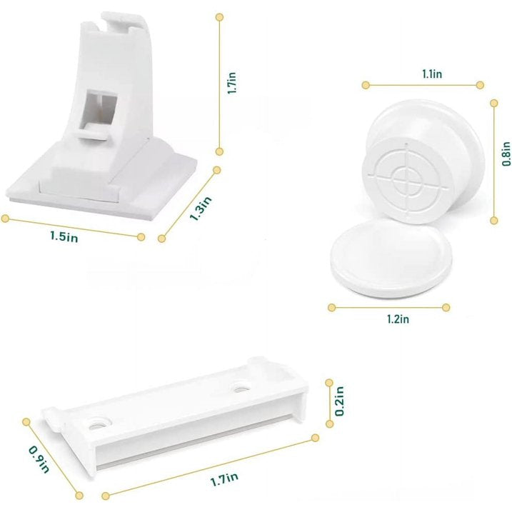 Baby Proof Me - Bundle with 12 Corner Protectors, 6 Safety Strap Locks & 12 Magnetic Cabinet Locks
