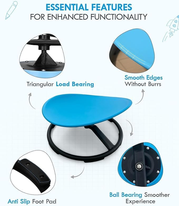 Giggle & Play | Kid’s Sensory Spinning Chair For Fun Learning & Motor Development