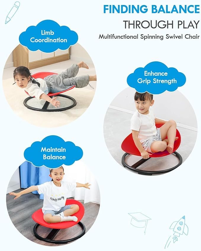 Giggle & Play | Kid’s Sensory Spinning Chair For Fun Learning & Motor Development