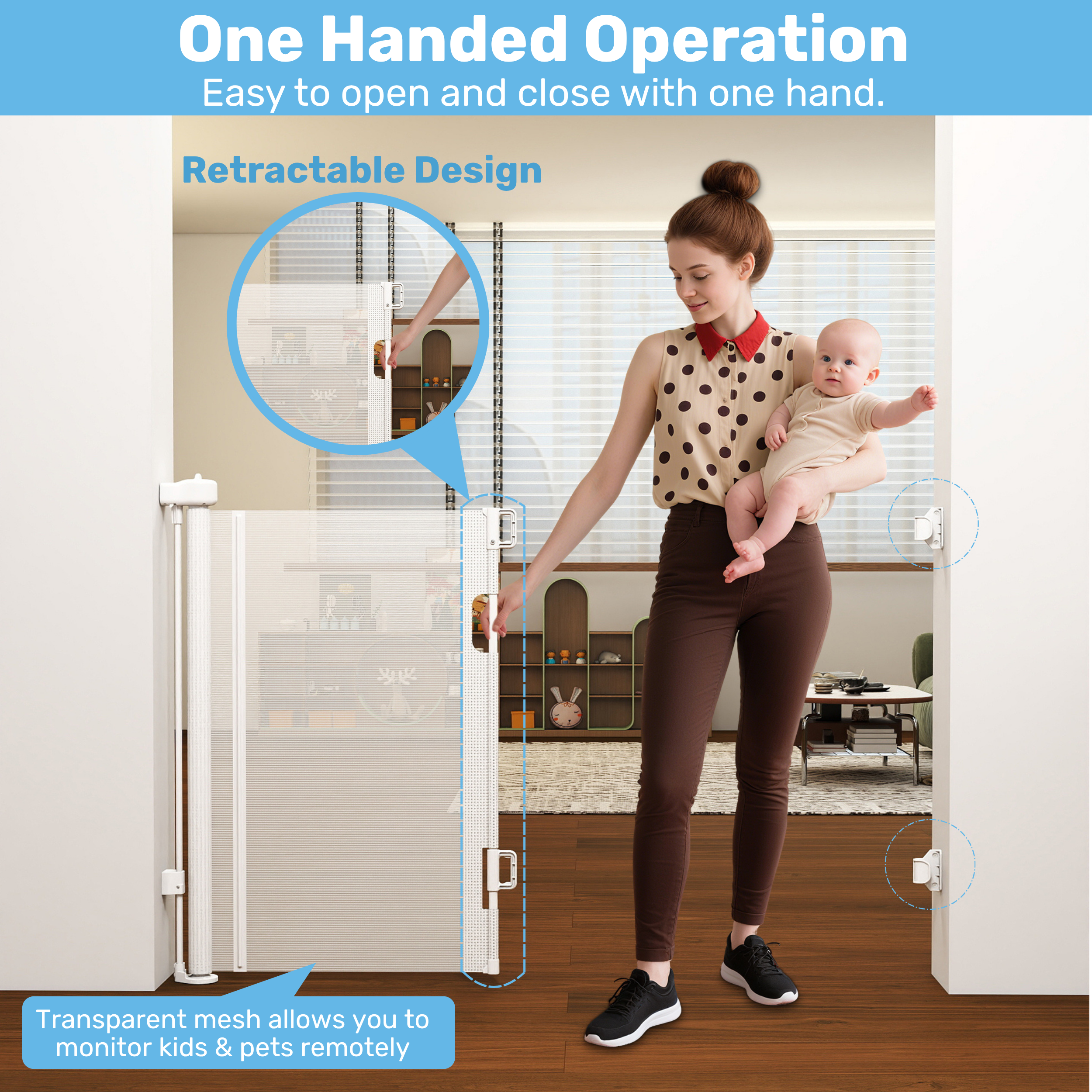 Baby Proof Me | Mesh Retractable Baby Safety Gate