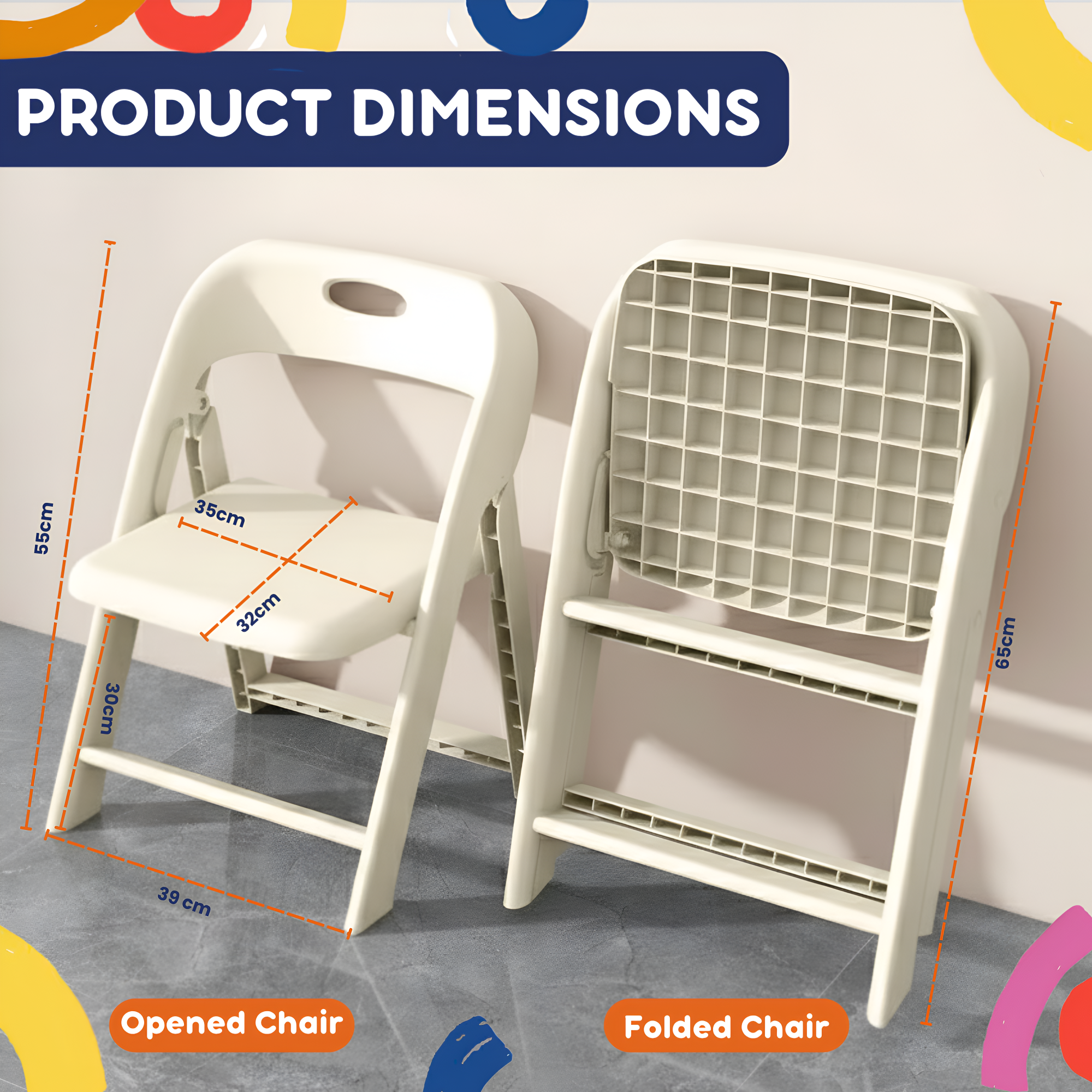 Giggle & Play | Kids Folding Chair  (2 Pack)