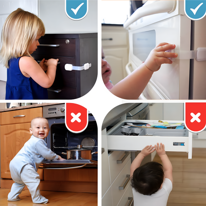 Baby Proof Me | Adjustable White Safety Strap Lock