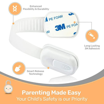 Baby Proof Me - Bundle with 12 Magnetic Cabinet Locks 6 Safety Strap Locks & 24 Outlet Plug Covers