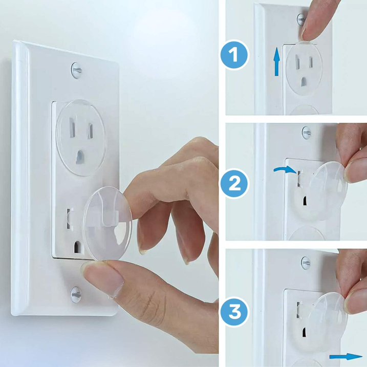 Baby Proof Me - 6 Safety Strap Locks 12 Corner Protectors & 24 Outlet Covers