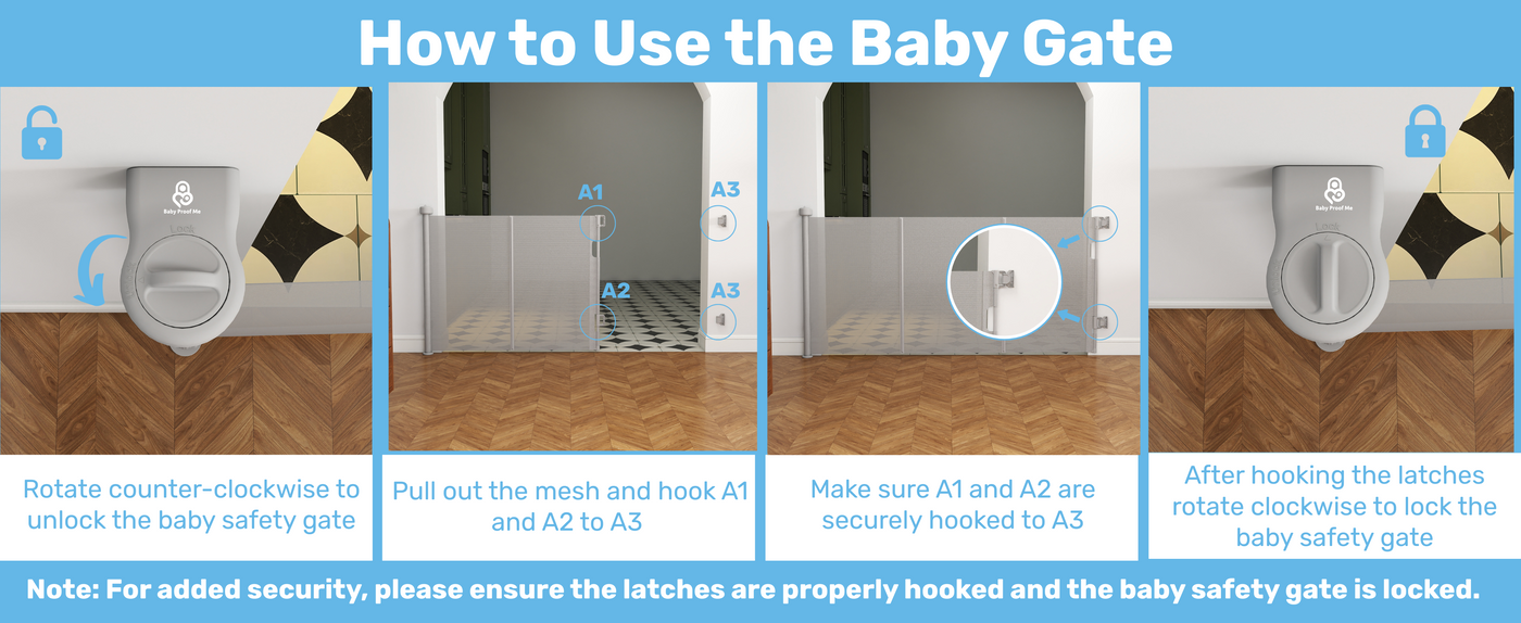 Retractable Baby Safety Gate