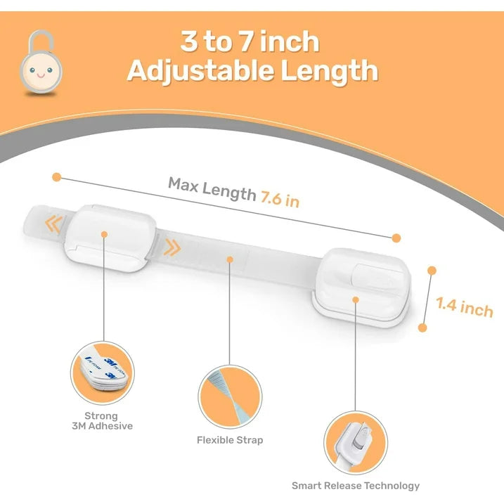 Baby Proof Me | Bundle with 12 Magnetic Cabinet Locks 6 Safety Strap Locks & 24 Outlet Plug Covers