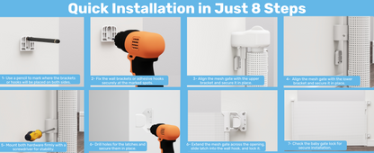 Baby Proof Me | Mesh Retractable Baby Safety Gate