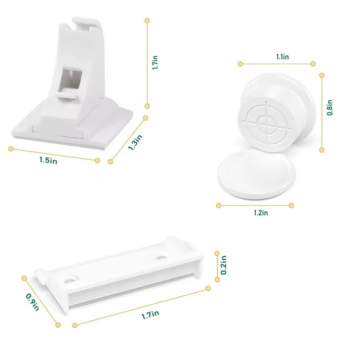 Baby Proof Me - Bundle with 12 Magnetic Cabinet Locks 6 Safety Strap Locks & 24 Outlet Plug Covers