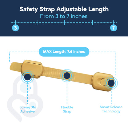 Baby Proof Me | Adjustable White Safety Strap Lock