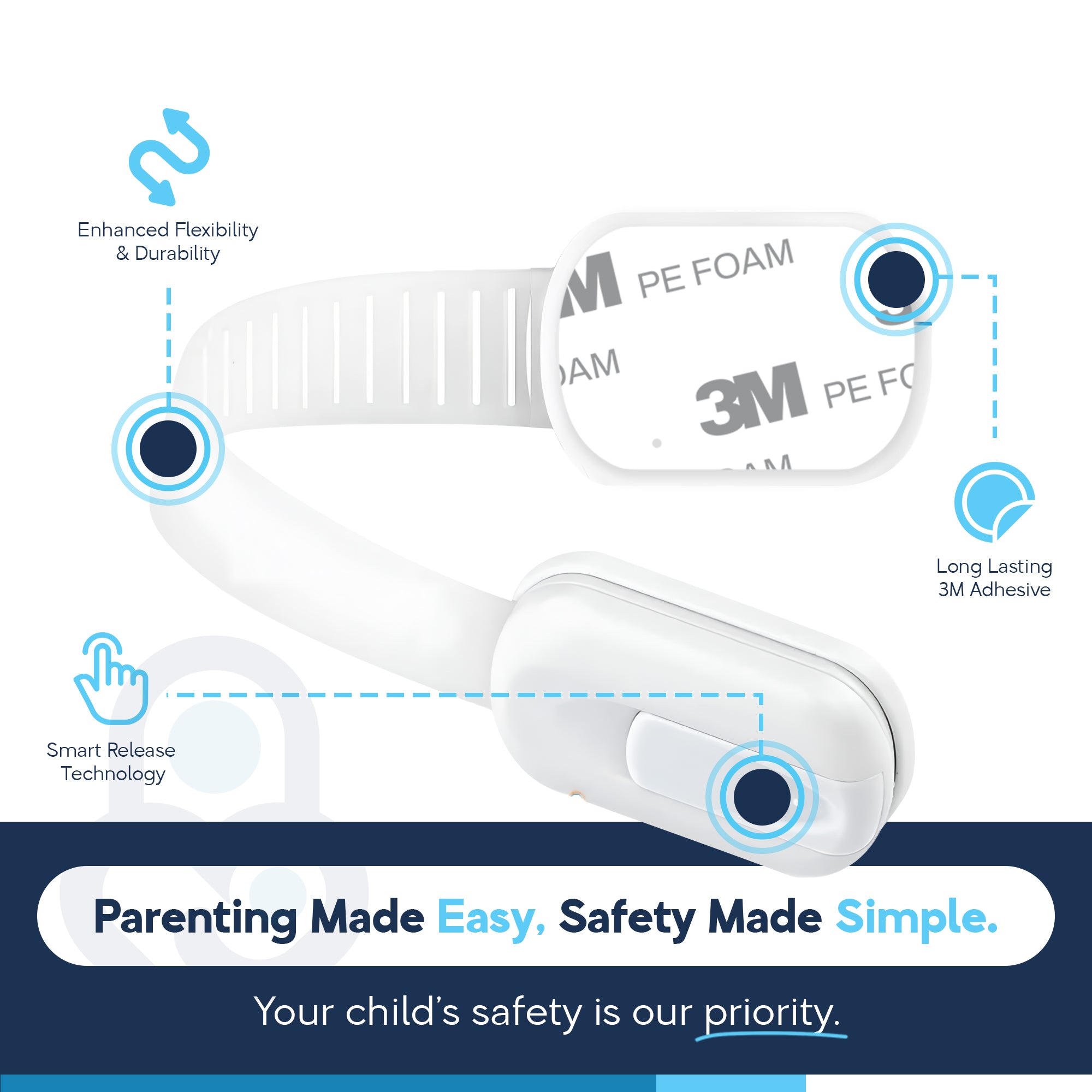 Baby Proof Me | "Tug & Plug" Safety Kit – 6 Safety Strap Locks & 24 Outlet Plug Covers For Child Safety