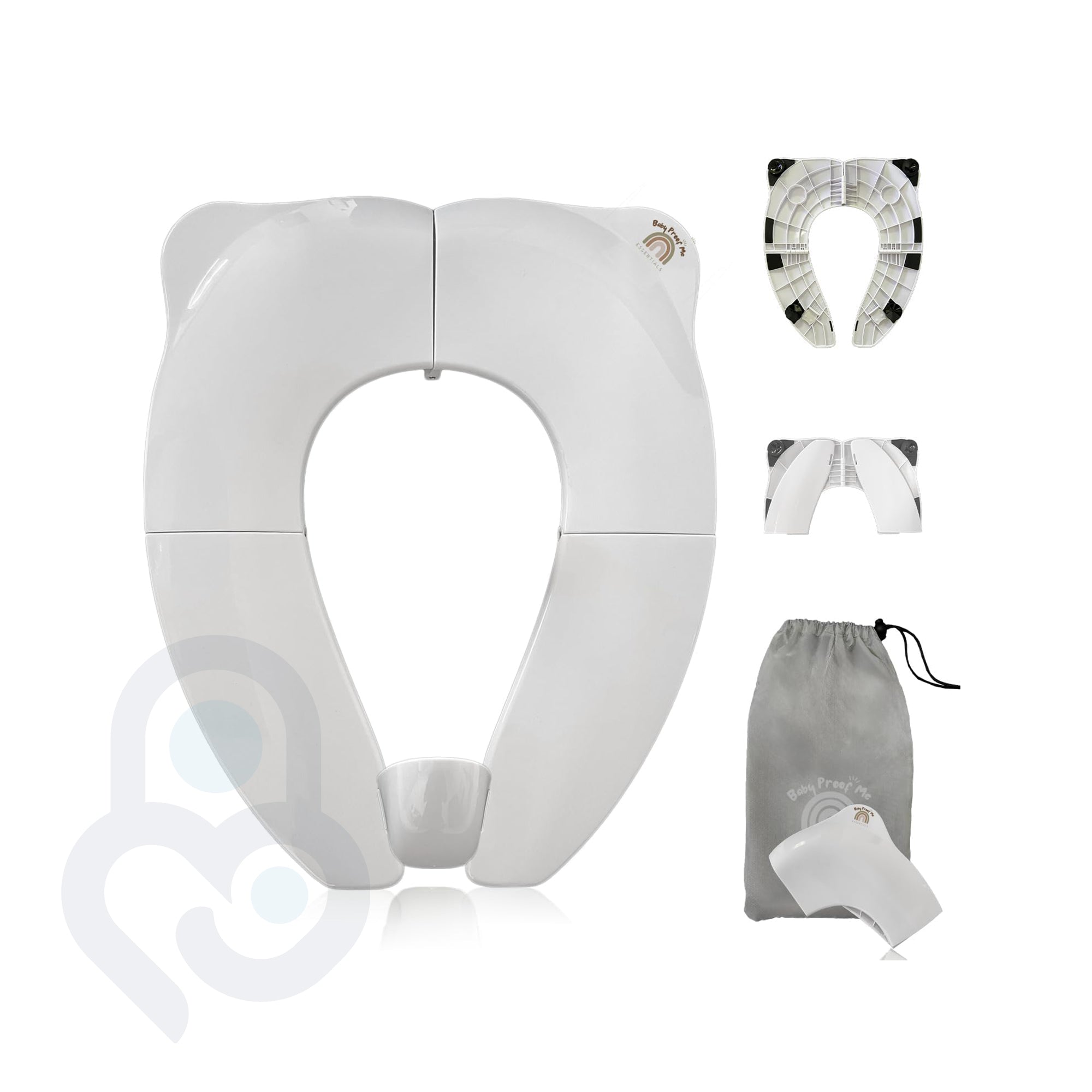 Baby Proof Me Essentials | Foldable & Portable Toilet Seat Trainer – Travel Bag Included