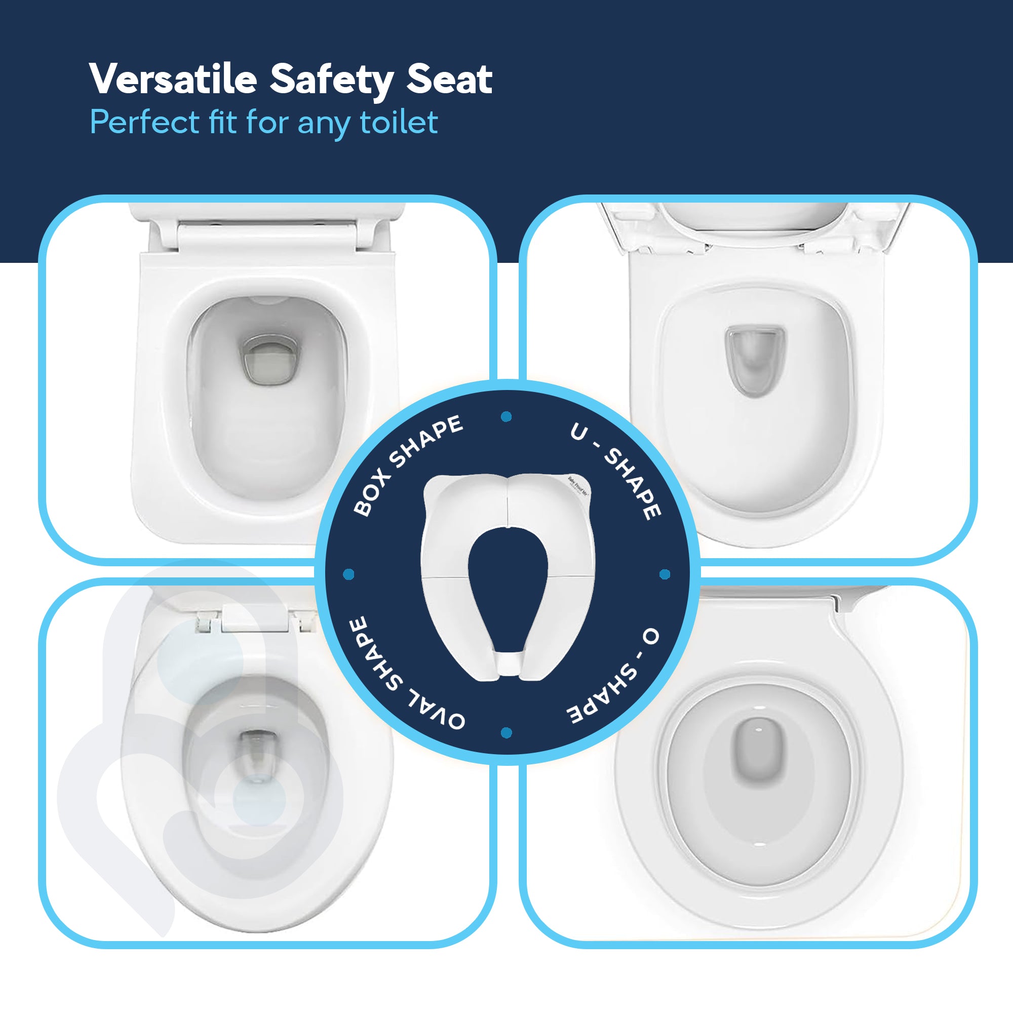 Baby Proof Me Essentials | Foldable & Portable Toilet Seat Trainer – Travel Bag Included
