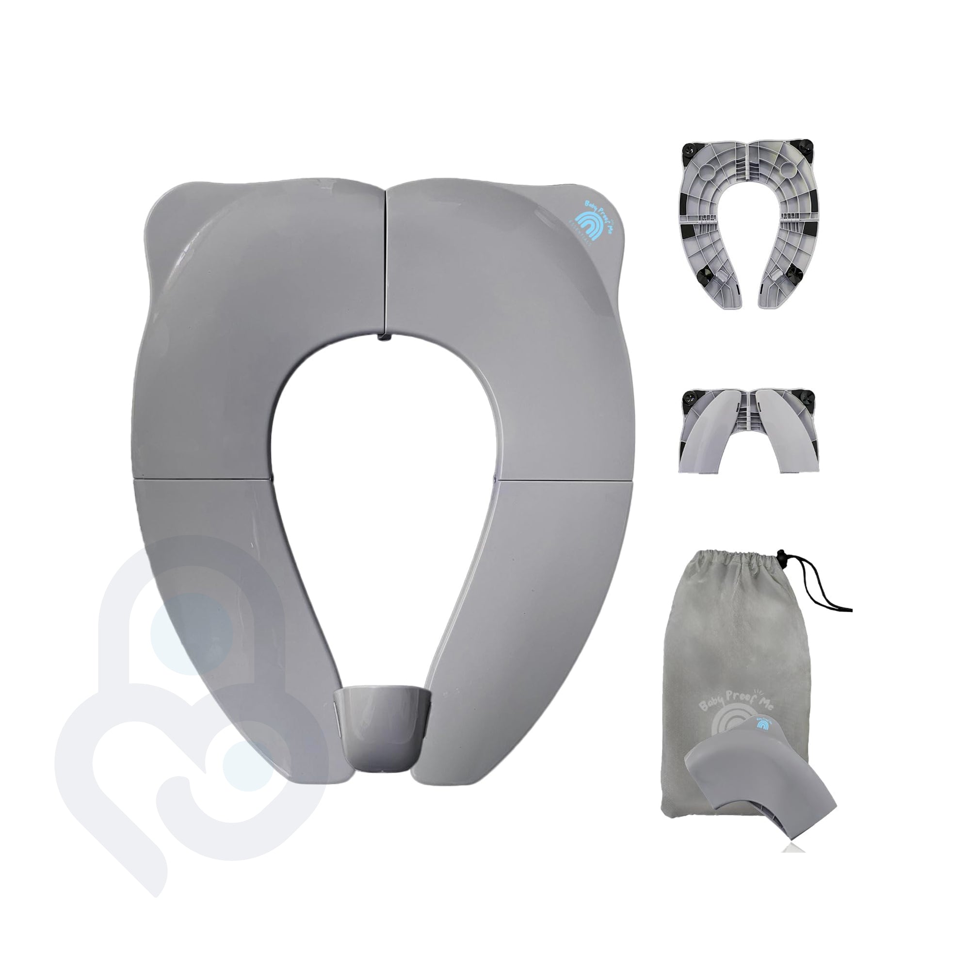 Baby Proof Me Essentials | Foldable & Portable Toilet Seat Trainer – Travel Bag Included