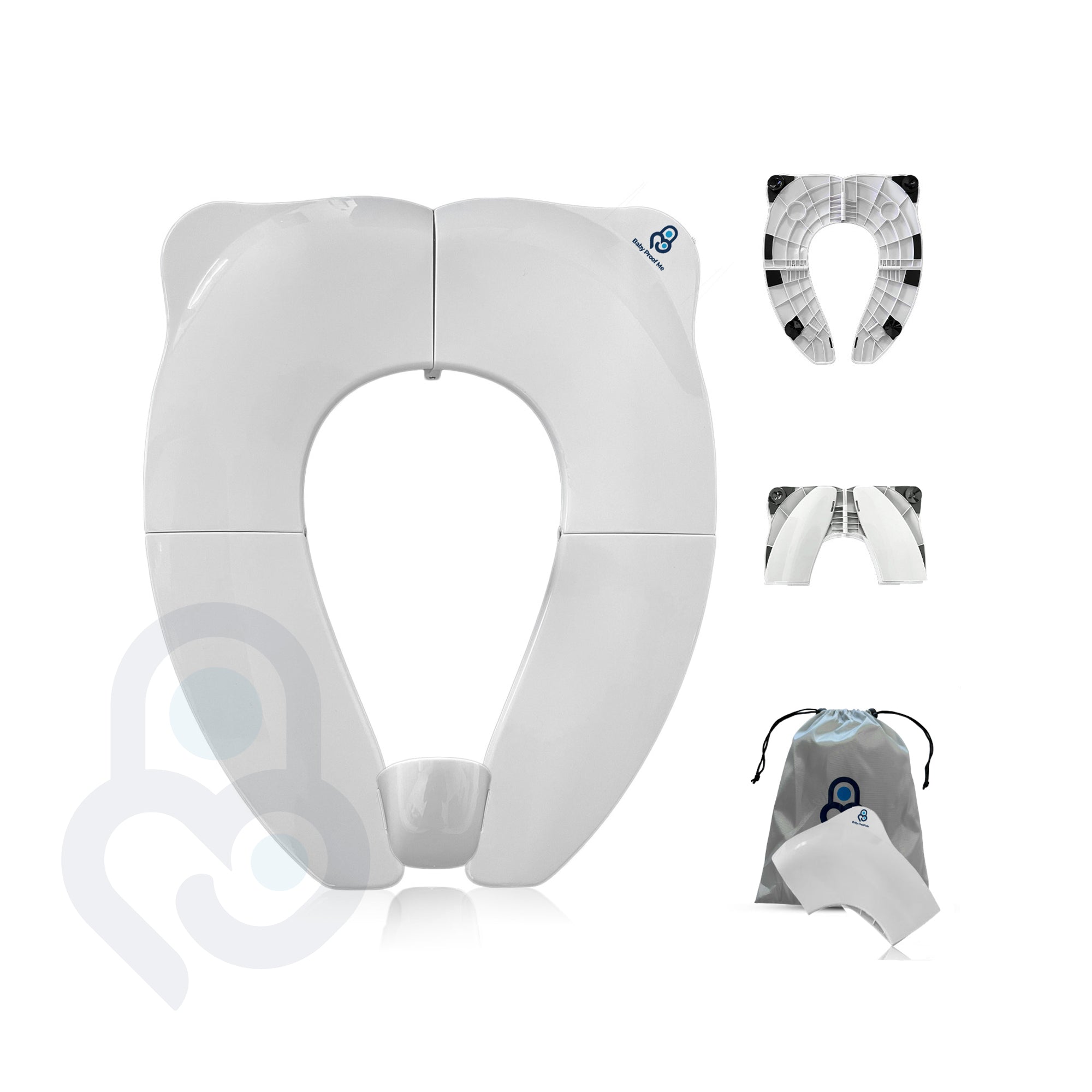 Baby Proof Me Essentials | Foldable & Portable Toilet Seat Trainer – Travel Bag Included