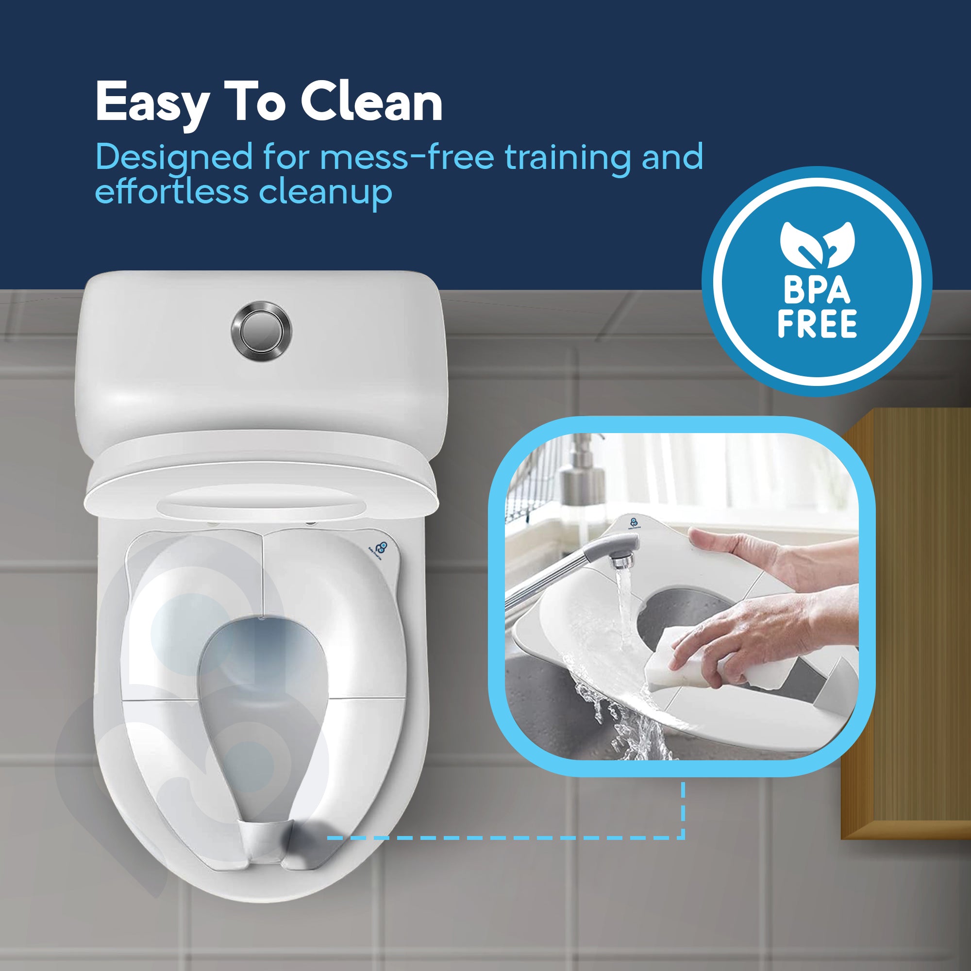 Baby Proof Me Essentials | Foldable & Portable Toilet Seat Trainer – Travel Bag Included