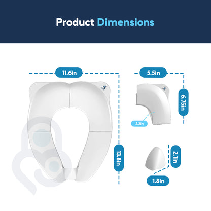 Baby Proof Me Essentials | Foldable & Portable Toilet Seat Trainer – Travel Bag Included
