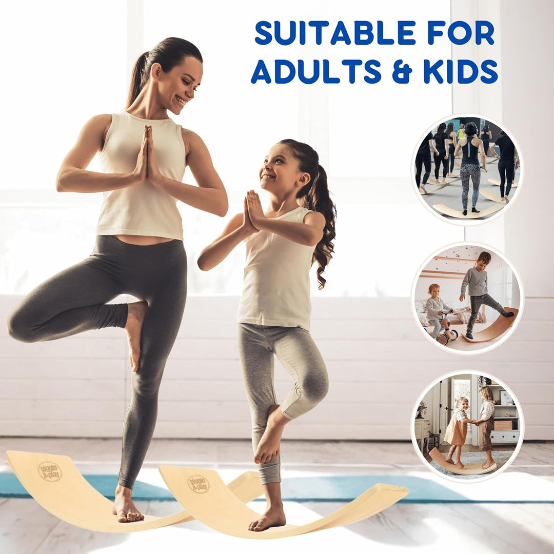 Giggle Play Wooden Balance Wobble Board – Baby Proof Me